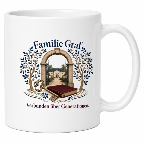 Tasse »Familie Graf – Verbunden über...
