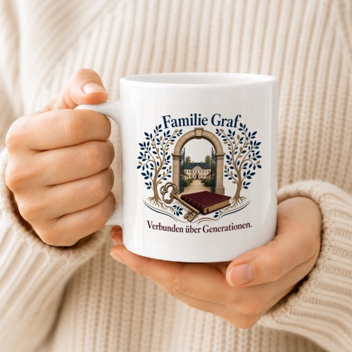 Tasse »Familie Graf – Verbunden über Generationen«