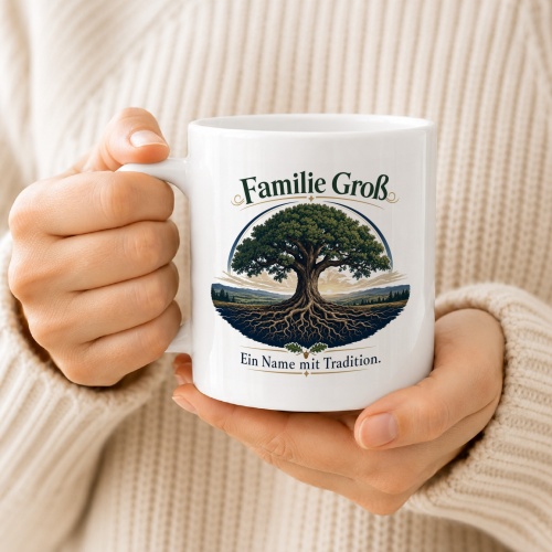 Tasse »Familie Groß – Ein Name mit Tradition«