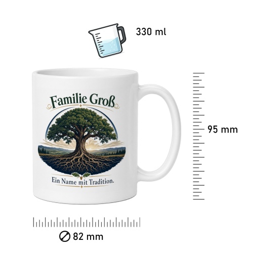 Tasse »Familie Groß – Ein Name mit Tradition«