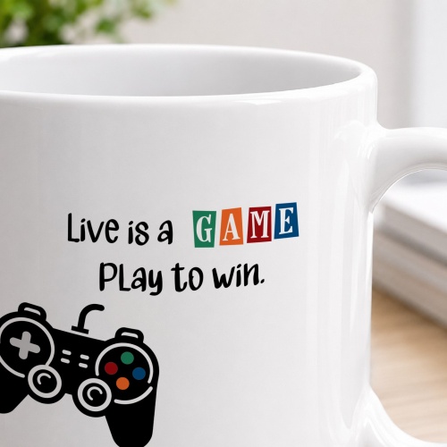 Tasse »Live is a Game – Play to win«