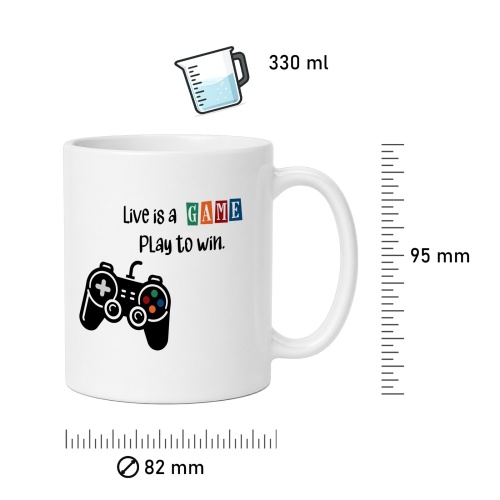 Tasse »Live is a Game – Play to win«