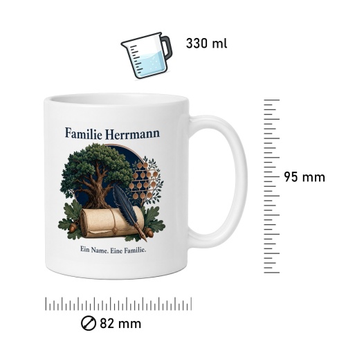 Tasse »Familie Herrmann – Ein Name. Eine Familie.«