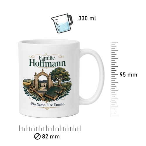 Tasse »Familie Hoffmann – Ein Name. Eine Familie.«