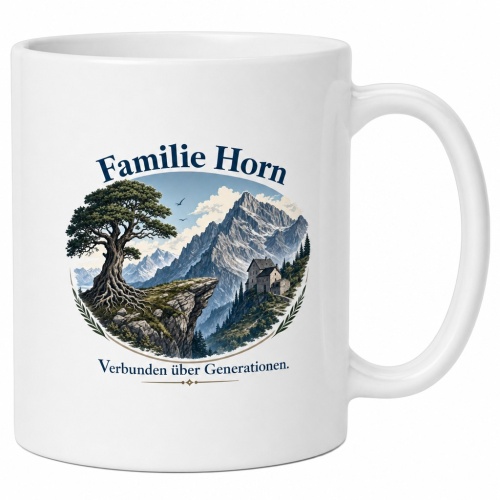 Tasse »Familie Horn – Verbunden über...