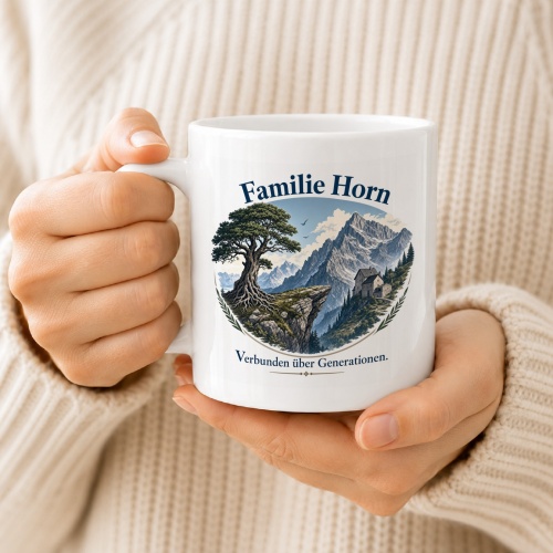 Tasse »Familie Horn – Verbunden über Generationen«