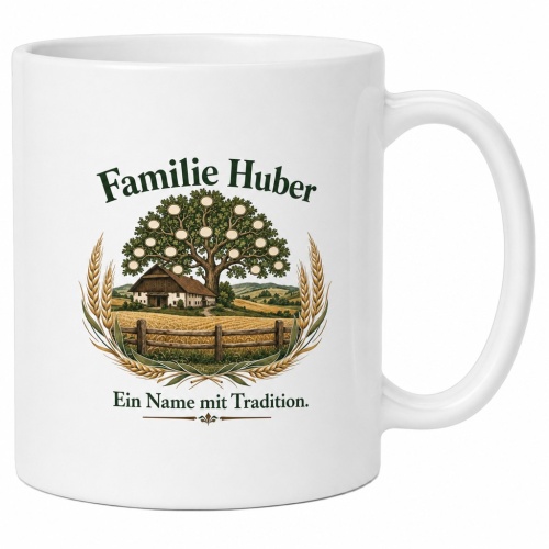 Tasse »Familie Huber – Ein Name mit...