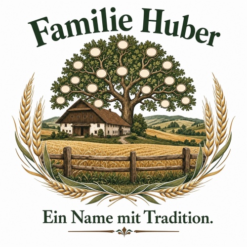 Tasse »Familie Huber – Ein Name mit Tradition«