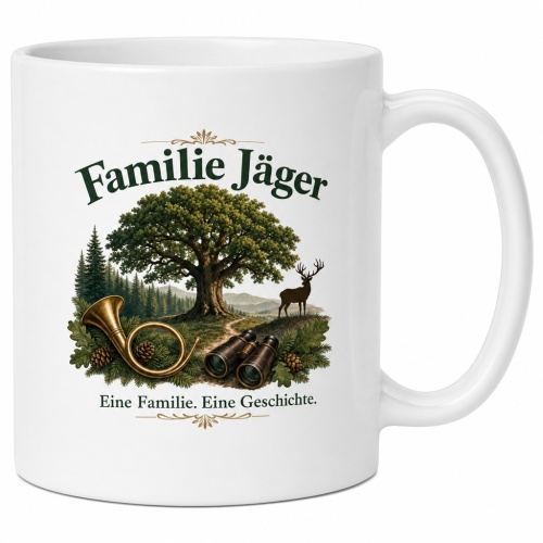 Tasse »Familie Jäger – Eine Familie....