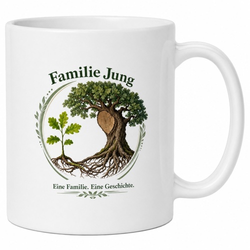 Tasse »Familie Jung – Eine Familie. Eine...