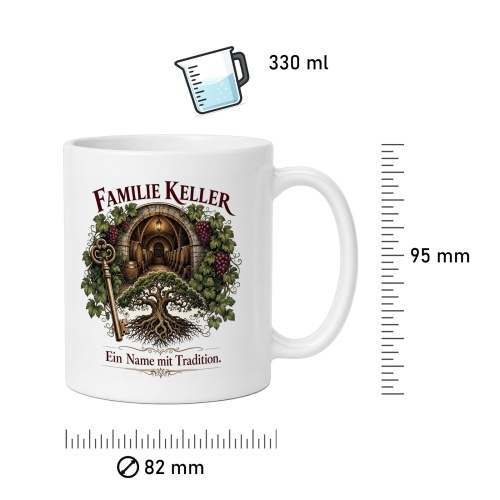 Tasse »Familie Keller – Ein Name mit Tradition«