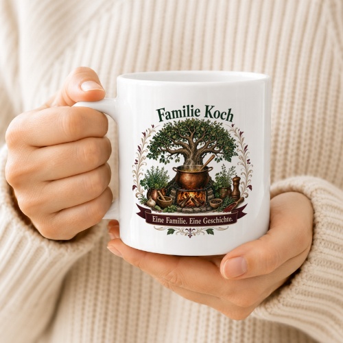 Tasse »Familie Koch – Eine Familie. Eine Geschichte.«