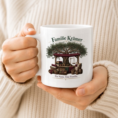 Tasse »Familie Krämer – Ein Name. Eine Familie.«