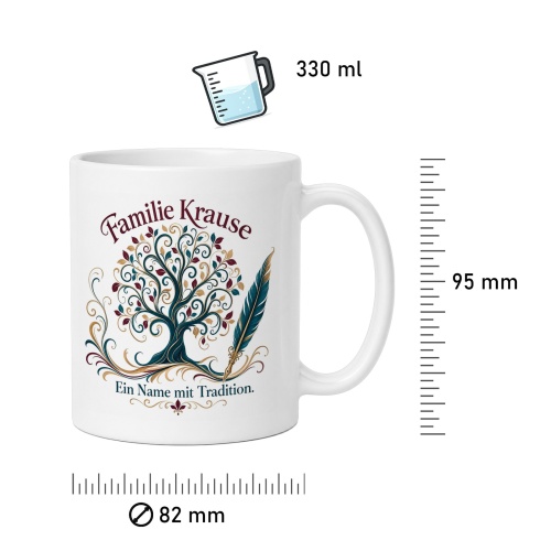 Tasse »Familie Krause – Ein Name mit Tradition«