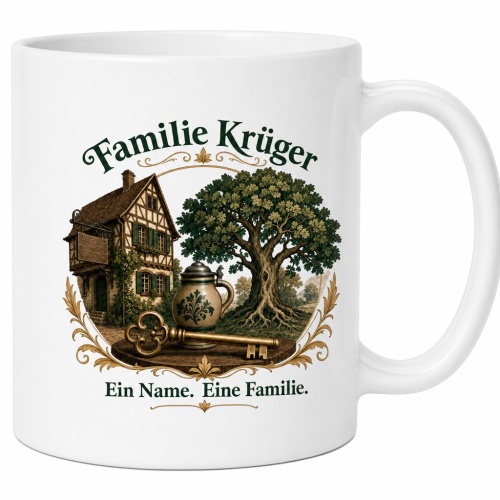 Tasse »Familie Krüger – Ein Name. Eine...