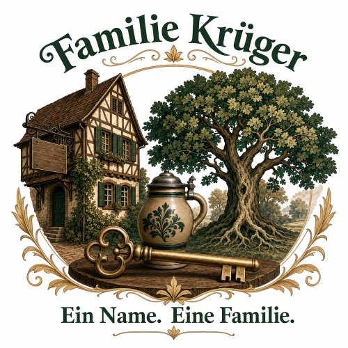 Tasse »Familie Krüger – Ein Name. Eine...