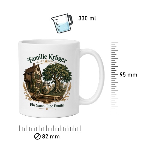 Tasse »Familie Krüger – Ein Name. Eine Familie.«