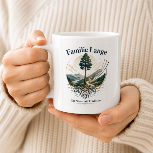 Tasse »Familie Lange – Ein Name mit Tradition«
