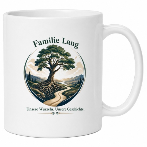 Tasse »Familie Lang – Unsere Wurzeln. Unsere...