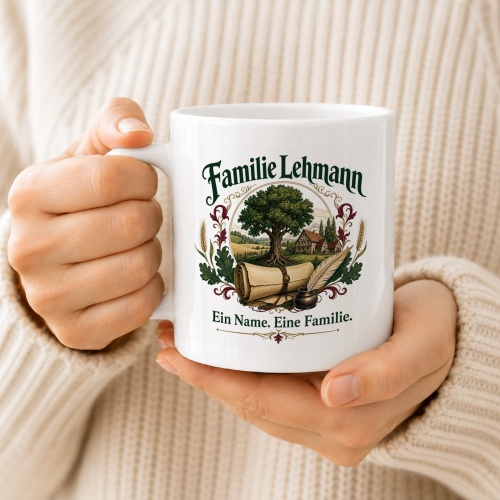 Tasse »Familie Lehmann – Ein Name. Eine Familie.«