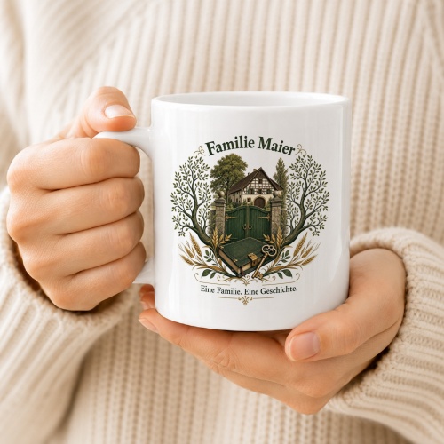 Tasse »Familie Maier – Eine Familie. Eine Geschichte.«