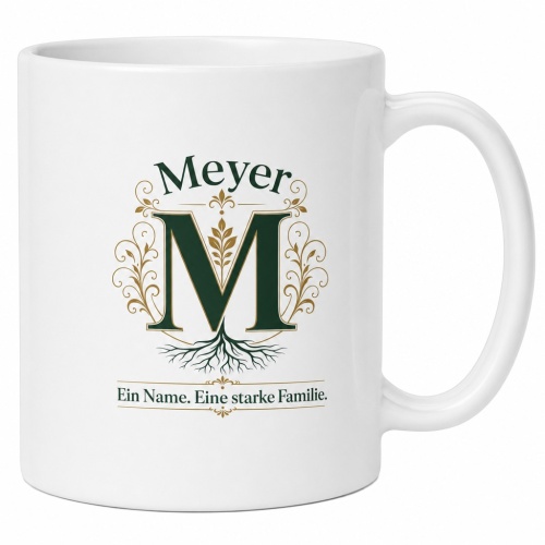 Tasse »Meyer – Ein Name. Eine starke...
