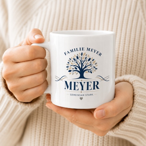 Tasse »Familie Meyer – Gemeinsam stark«