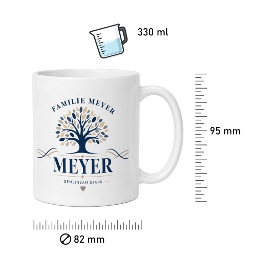Tasse »Familie Meyer – Gemeinsam stark«
