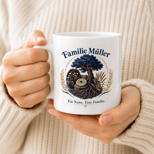 Tasse »Familie Müller – Ein Name. Eine Familie.«