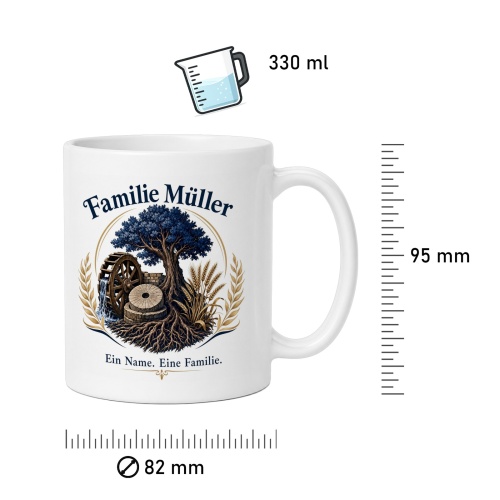 Tasse »Familie Müller – Ein Name. Eine Familie.«