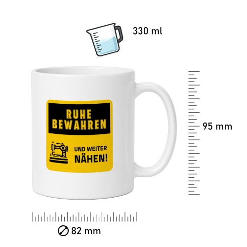 Tasse »Ruhe bewahren, Nähen«