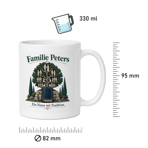 Tasse »Familie Peters – Ein Name mit Tradition«