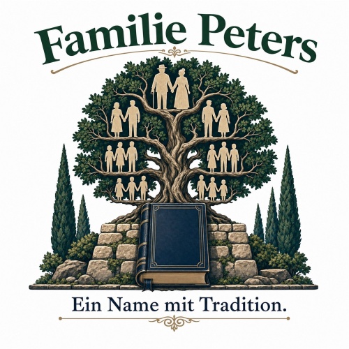 Tasse »Familie Peters – Ein Name mit Tradition«
