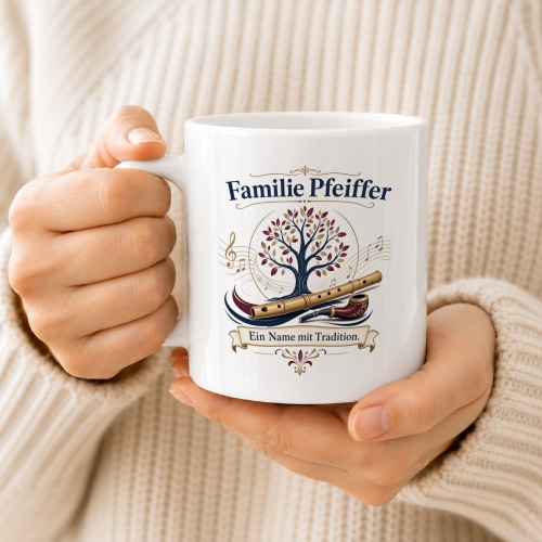 Tasse »Familie Pfeiffer – Ein Name mit Tradition«