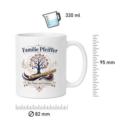 Tasse »Familie Pfeiffer – Ein Name mit Tradition«