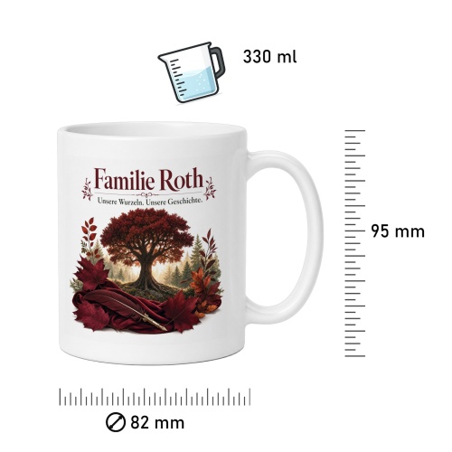 Tasse »Familie Roth – Unsere Wurzeln. Unsere Geschichte.«