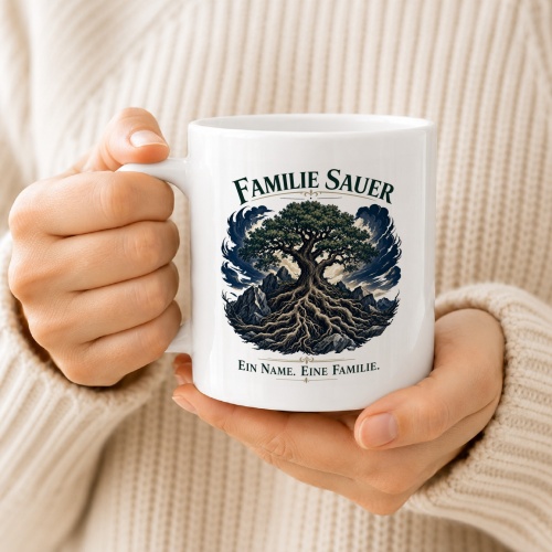 Tasse »Familie Sauer – Ein Name. Eine Familie.«