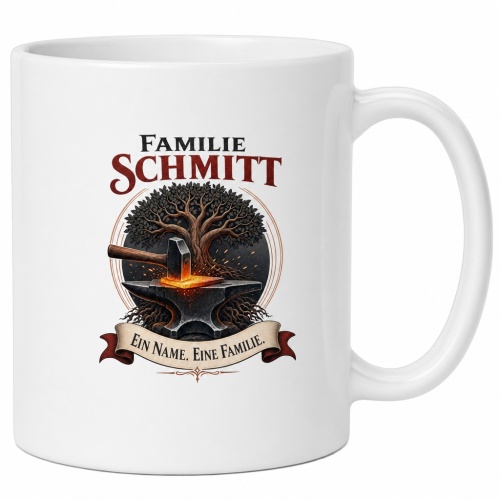 Tasse »Familie Schmitt – Ein Name. Eine...