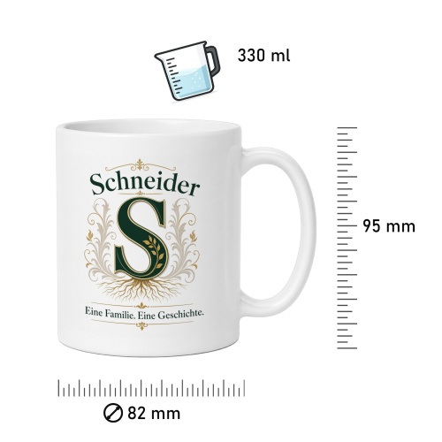 Tasse »Schneider – Eine Familie. Eine Geschichte.«