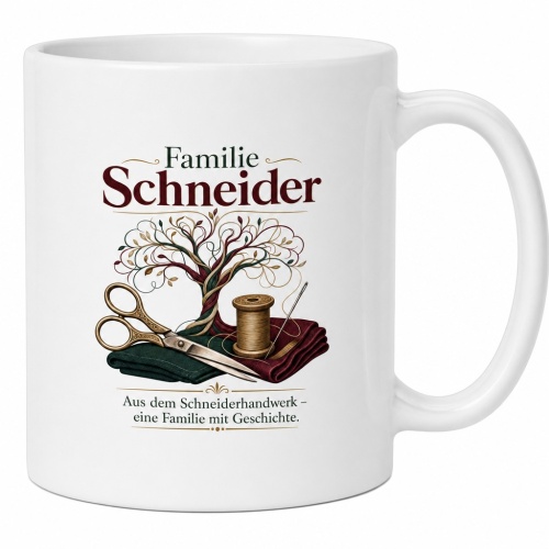 Tasse »Familie Schneider – eine Familie mit...
