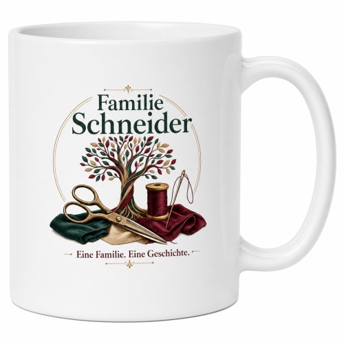 Tasse »Familie Schneider – Eine Familie. Eine...