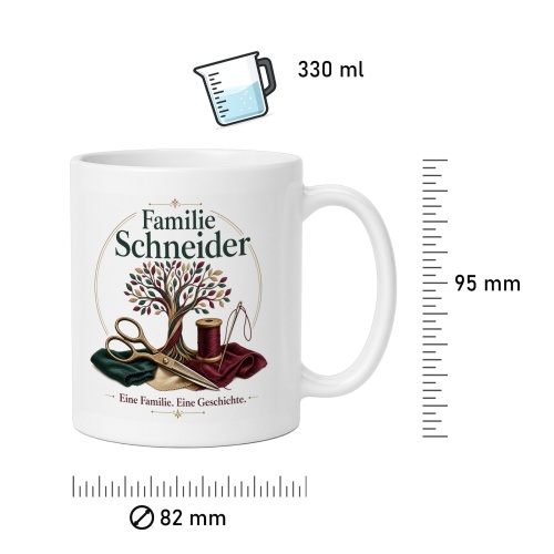 Tasse »Familie Schneider – Eine Familie. Eine Geschichte.«