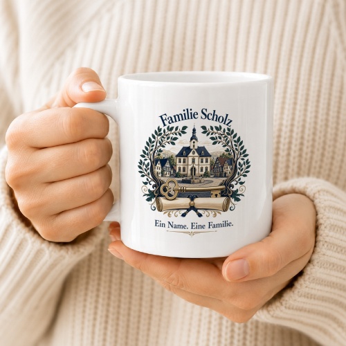 Tasse »Familie Scholz – Ein Name. Eine Familie.«