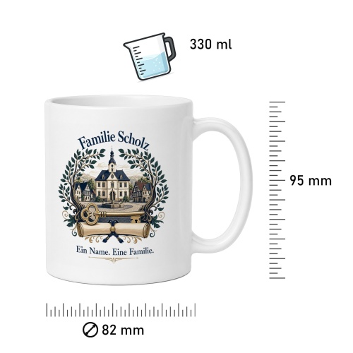 Tasse »Familie Scholz – Ein Name. Eine Familie.«