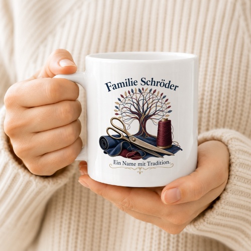 Tasse »Familie Schröder – Ein Name mit Tradition«
