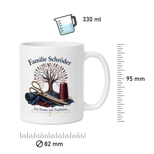 Tasse »Familie Schröder – Ein Name mit Tradition«