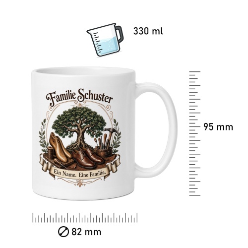Tasse »Familie Schuster – Ein Name. Eine Familie.«