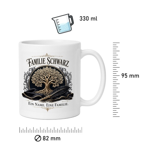 Tasse »Familie Schwarz – Ein Name. Eine Familie.«