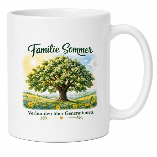 Tasse »Familie Sommer – Verbunden über...