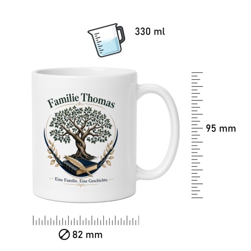 Tasse »Familie Thomas – Eine Familie. Eine Geschichte.«